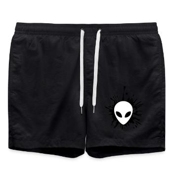 Alien blob of drops - Swim Trunks - black - Front - AI Model Male 185 light (185cm)