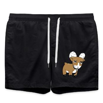 Goat kind lys - Swim Trunks - black - Front - AI Model Male 185 light (185cm)