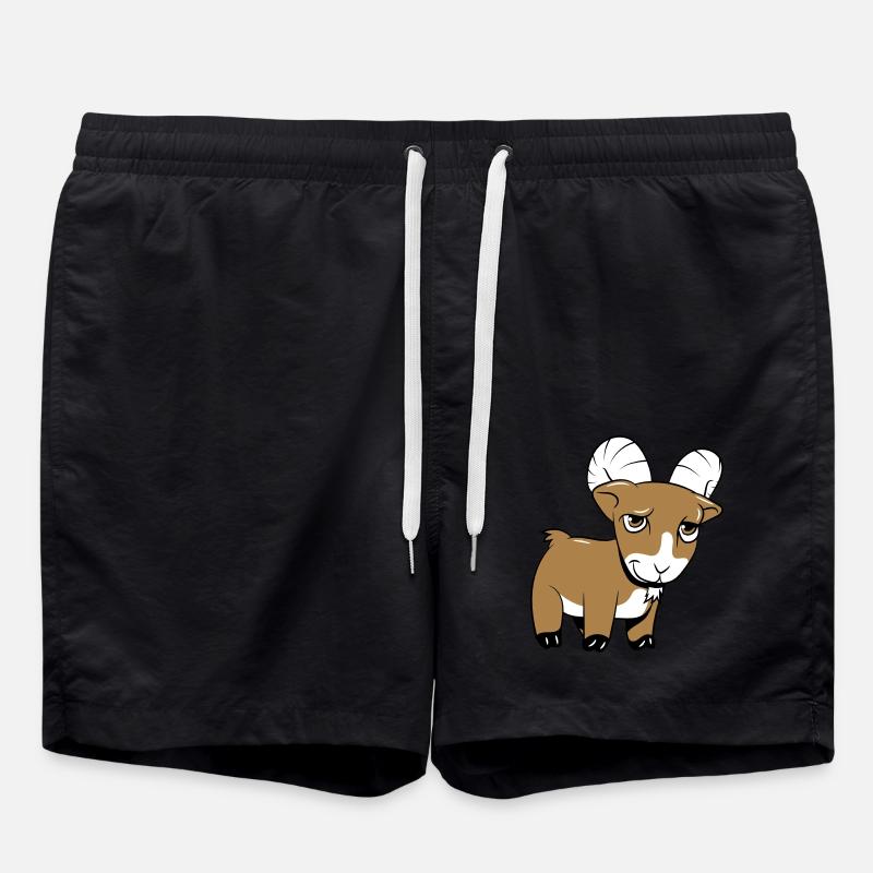 Chèvre gentiment gentille - Short de bain - noir