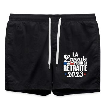 La Légende Prend Sa Retraite 2023 Cadeau - Short de bain - noir - Devant - AI Model Male 185 light (185cm)