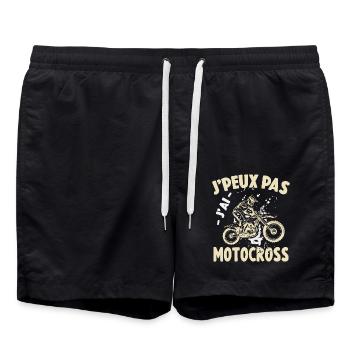 Je Peux Pas J'ai Motocross Motard Cadeau Moto - Short de bain - noir - Devant - AI Model Male 185 light (185cm)