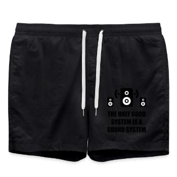 Music - Swim Trunks - black - Front - AI Model Male 185 light (185cm)