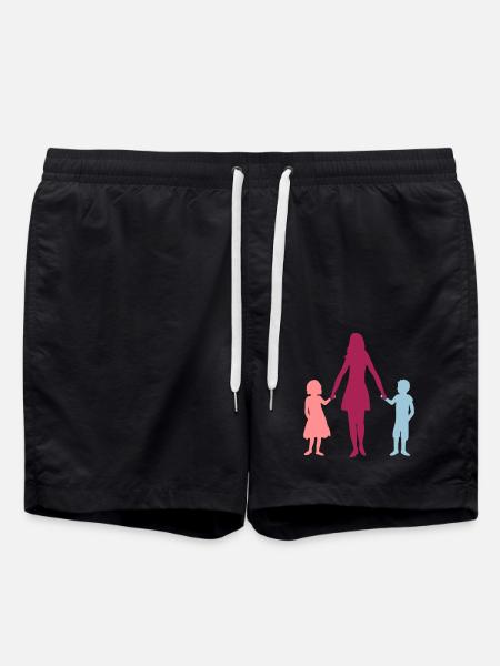 Mama 2 children - Swim Trunks - black