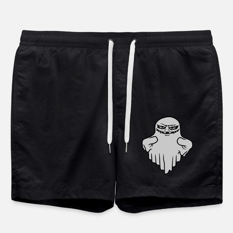 Evil Floating Spirit Comic - Swim Trunks - black