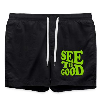 voir la bonne citation - Short de bain - noir - Devant - AI Model Male 185 light (185cm)