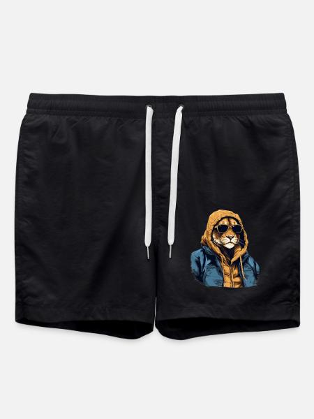 Mountain Lion Street Climates | lovers - Swim Trunks - black