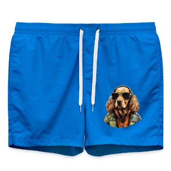 Floppy Ears Club | Cocker Spaniel Graphics - Swim Trunks - cobalt blue - Front
