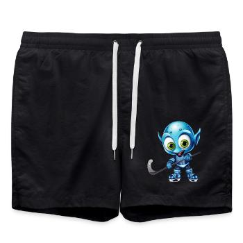Joueurs de hockey sur chimpanzés : dynamiques - Short de bain - noir - Devant - AI Model Male 185 light (185cm)