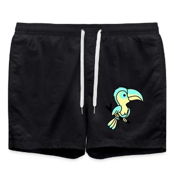 parrot - Swim Trunks - black - Front - AI Model Male 185 light (185cm)