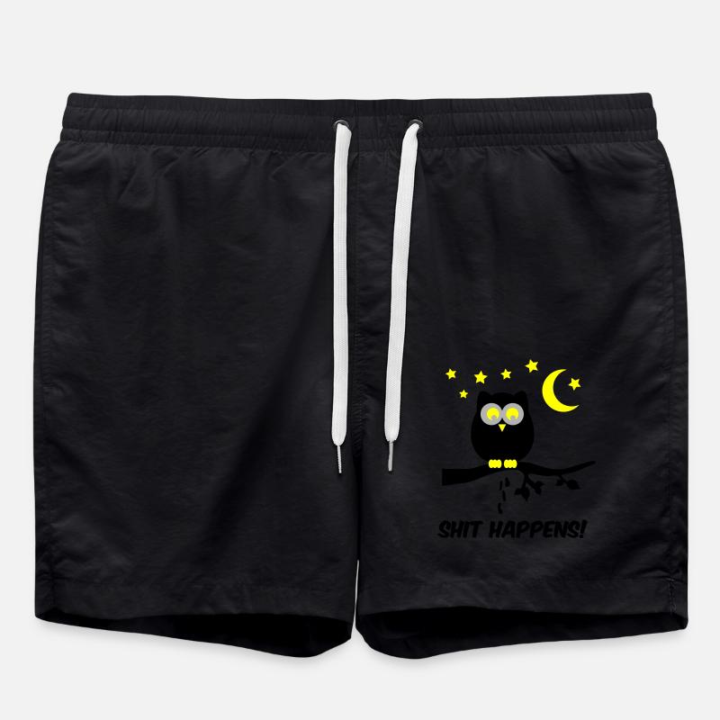 Owl Shit Happens 02 - Short de bain - noir