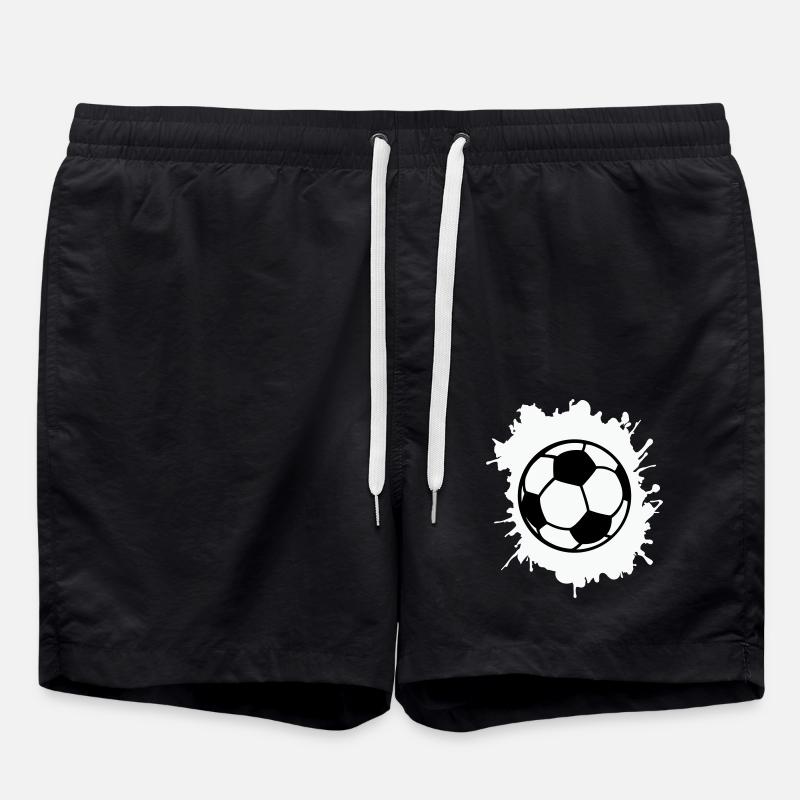 fußball klecks - Badeshorts - Schwarz
