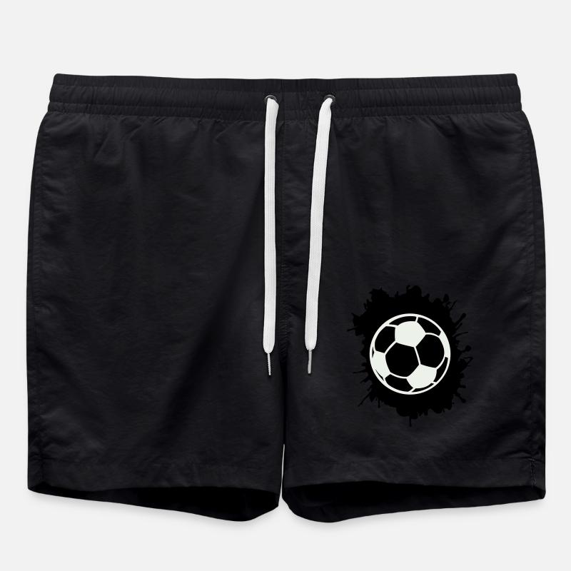 fußball klecks - Badeshorts - Schwarz