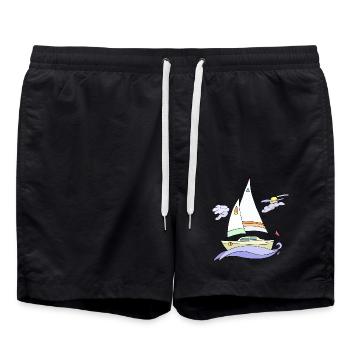 Voilier - Short de bain - noir - Devant - AI Model Male 185 light (185cm)