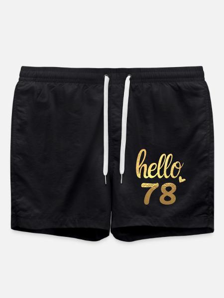 Hello 78 gold - Swim Trunks - black