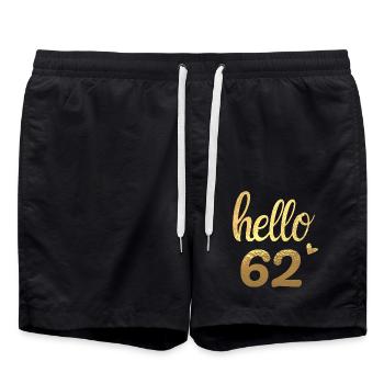 Hallo 62 gold - Badeshorts - Schwarz - Vorne - AI Model Male 185 light (185cm)