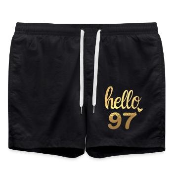 Hello 97 doré - Short de bain - noir - Devant - AI Model Male 185 light (185cm)