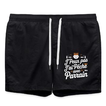 Angelausrede - Der Pate - Badeshorts - Schwarz - Vorne - AI Model Male 185 light (185cm)