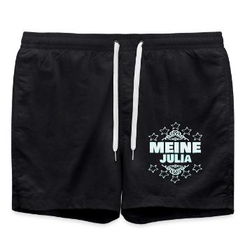 Julia en tant que fille - Short de bain - noir - Devant - AI Model Male 185 light (185cm)