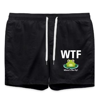 WTF WHERE IS THE FLY 01 - Swim Trunks - black - Front - AI Model Male 185 light (185cm)
