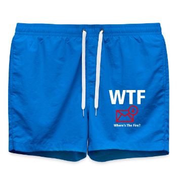 WTF T-Shirt - Wo ist das Feuer? 02 - Badeshorts - Cobalt blue - Vorne