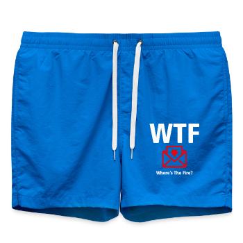 WTF T-Shirt - Wo ist das Feuer? 03 - Badeshorts - Cobalt blue - Vorne