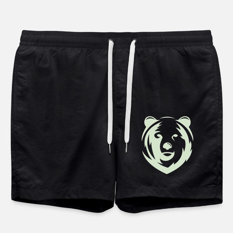 bear - Swim Trunks - black