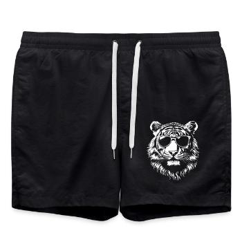 Tiger Sonnenbrille - Badeshorts - Schwarz - Vorne - AI Model Male 185 light (185cm)