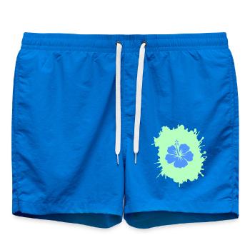 hibiskus klecks - Badeshorts - Cobalt blue - Vorne