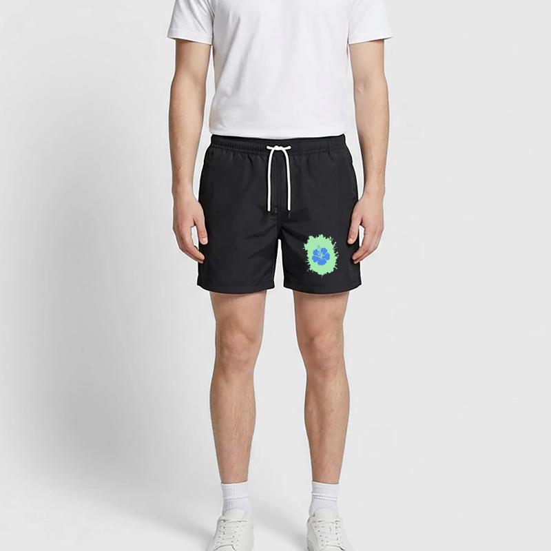 Hibiscus blobs Swim Trunks