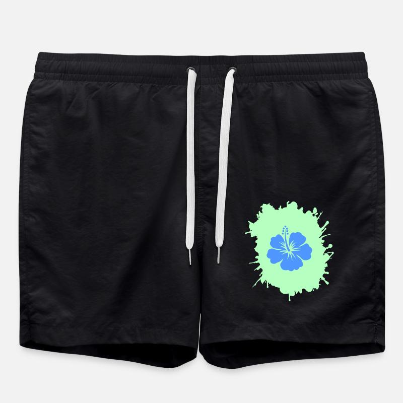 Taches d’hibiscus - Short de bain - noir