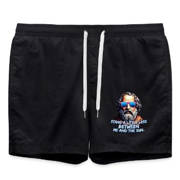 Citation cool de Diogène - Short de bain - noir - Devant - AI Model Male 185 light (185cm)