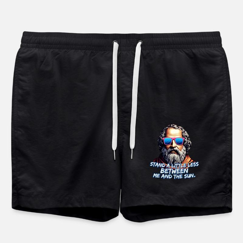 Cool Diogenes Quote - Swim Trunks - black