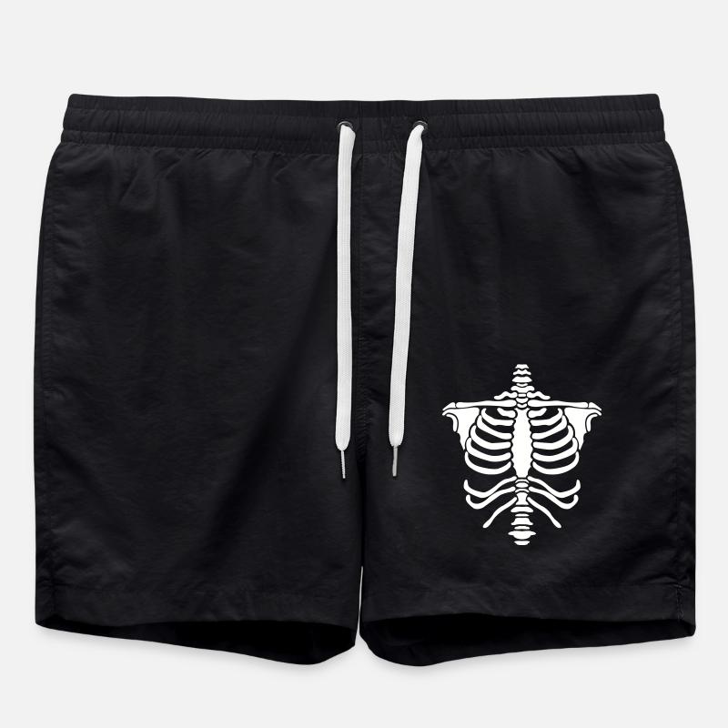 Corps squelette - Short de bain - noir