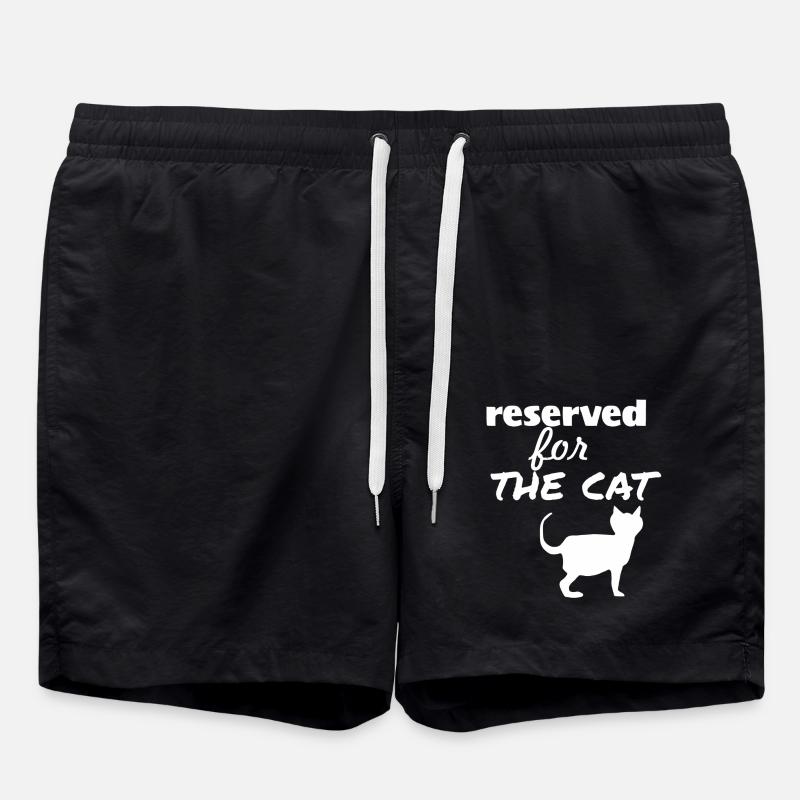 Réservé au chat - Short de bain - noir