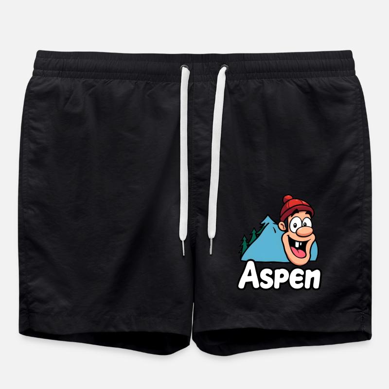 Aspen Colorado Geschenkidee - Badeshorts - Schwarz
