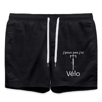 J'peux Pas J'ai Vélo cyclisme - Short de bain - noir - Devant - AI Model Male 185 light (185cm)
