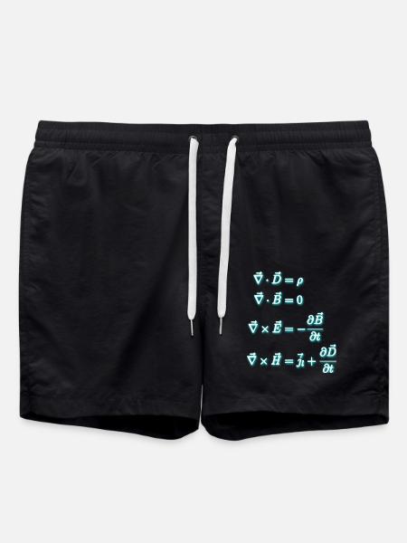 Gleichungen des Elektromagnetismus - Badeshorts - Schwarz