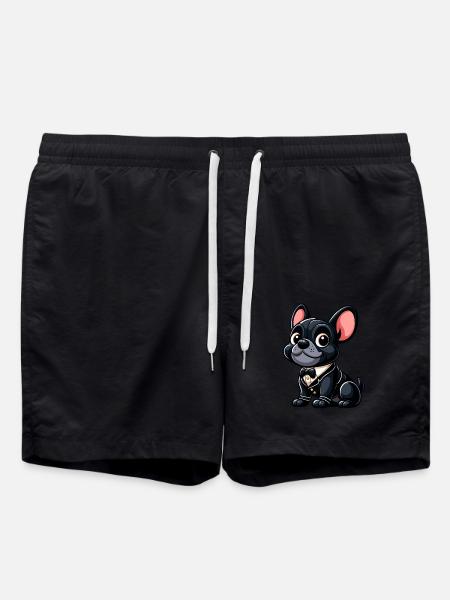 French Bulldog 5 - Swim Trunks - black