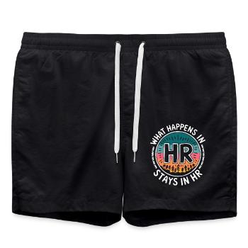 Was in HR passiert, bleibt in HR - Badeshorts - Schwarz - Vorne - AI Model Male 185 light (185cm)