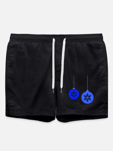 Weihnachtskugeln Stern frost - Badeshorts - Schwarz