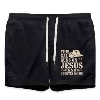 Votre foi et votre style de musique - Short de bain - noir - Devant - AI Model Male 185 light (185cm)