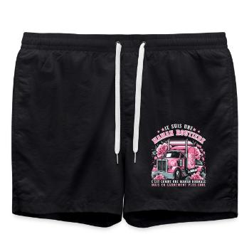 Je suis une maman routière cadeau fête des mères - Short de bain - noir - Devant - AI Model Male 185 light (185cm)