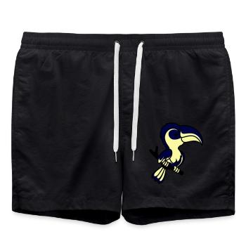 papagei - Badeshorts - Schwarz - Vorne - AI Model Male 185 light (185cm)