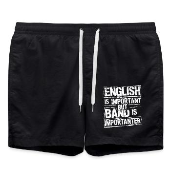 Witz für Musiker und Bands - Badeshorts - Schwarz - Vorne - AI Model Male 185 light (185cm)