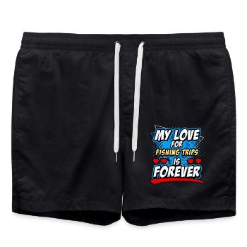 My Love for Fishing Trips Is Forever - Swim Trunks - black - Front - AI Model Male 185 light (185cm)