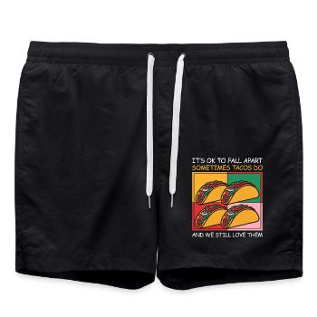 Self-love and a smile - Swim Trunks - black - Front - AI Model Male 185 light (185cm)
