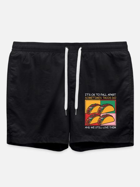 Self-love and a smile - Swim Trunks - black