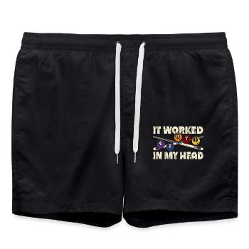 Cela a fonctionné dans ma conception de joueur de billard en tête pour - Short de bain - noir - Devant - AI Model Male 185 light (185cm)