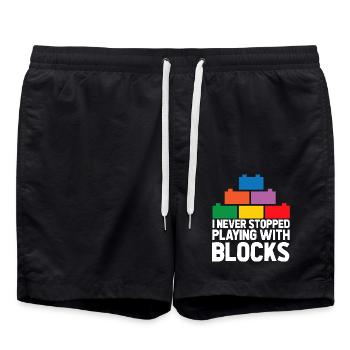 Brick Builder Brick Building Master Builder - Swim Trunks - black - Front - AI Model Male 185 light (185cm)