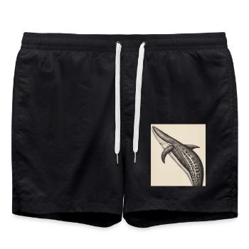 Anatomie der Wale - Badeshorts - Schwarz - Vorne - AI Model Male 185 light (185cm)